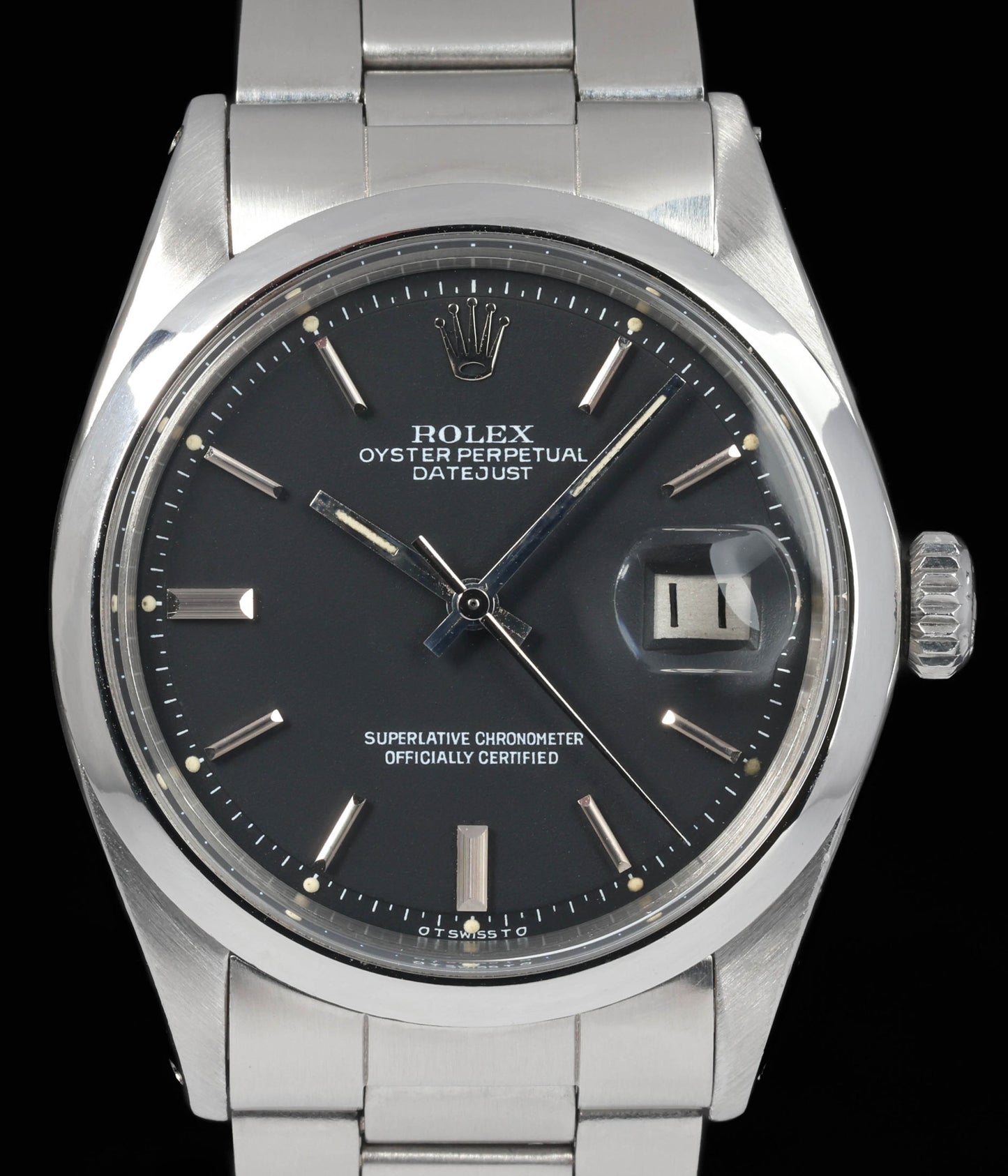 Pre-owned vintage Rolex Datejust 1600 ‘Matte Sigma’ Dial 36MM 1972 | Crown Vintage Watches