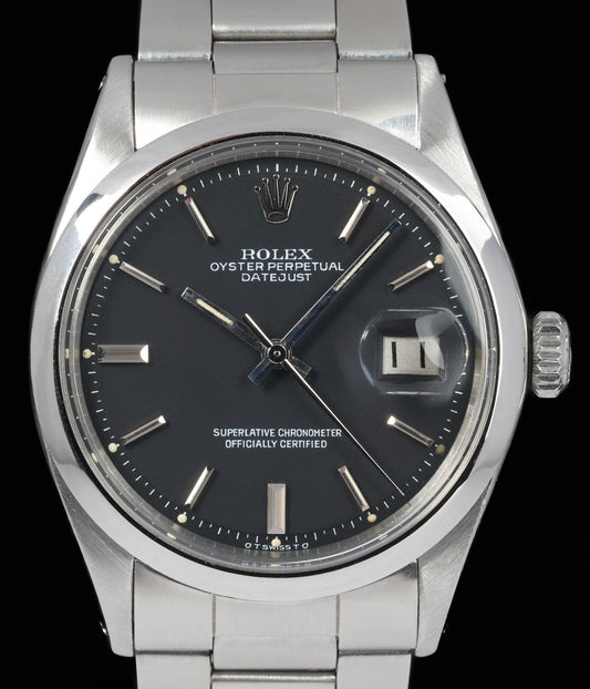 Pre-owned vintage Rolex Datejust 1600 ‘Matte Sigma’ Dial 36MM 1972 | Crown Vintage Watches