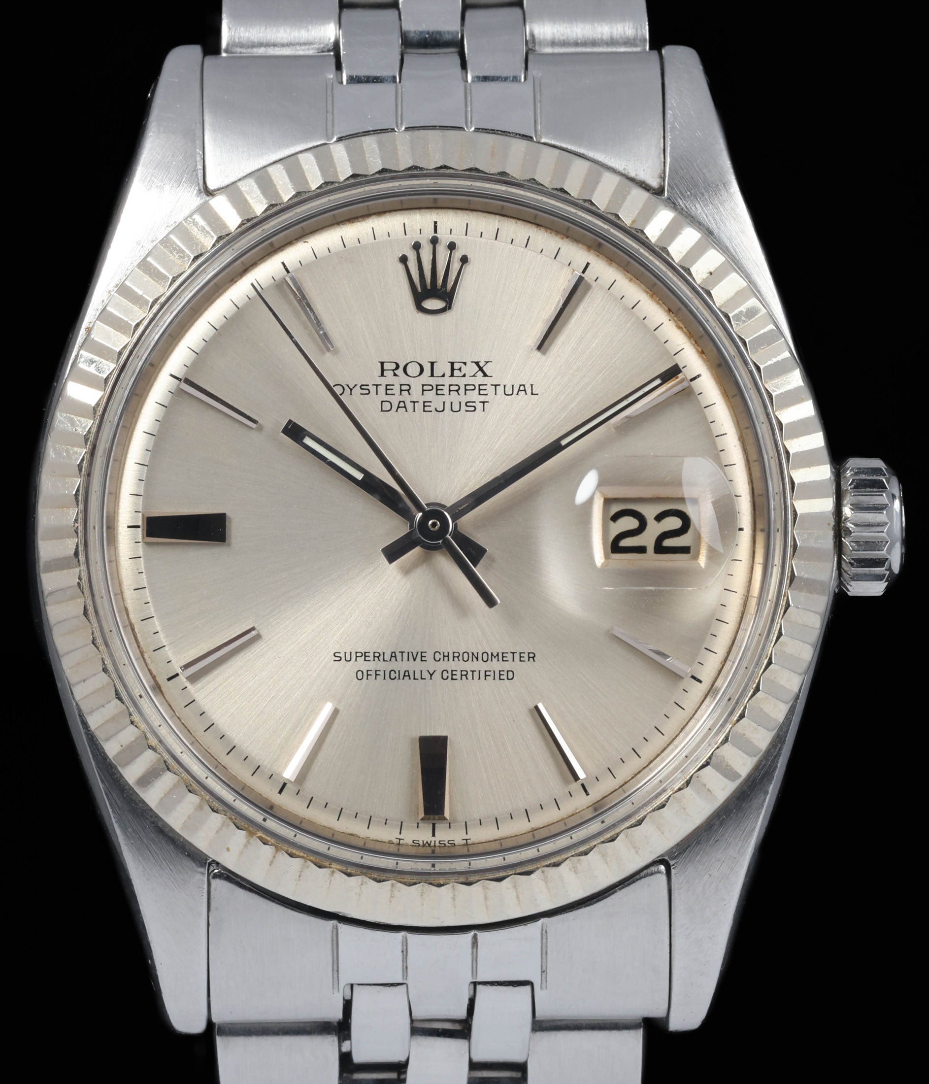 Preowned vintage Rolex Datejust 1601 36MM 'Pie Pan' 1966 | Crown Vintage Watches