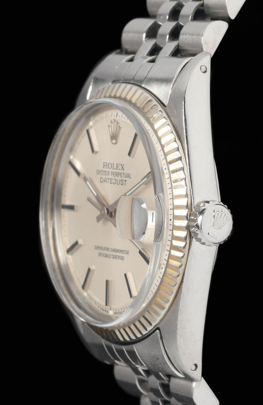 Rolex Datejust 1601 36mm Pie Pan Dial 1966 Watch and Papers
