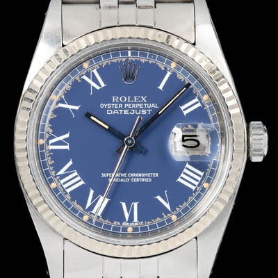 Preowned vintage Rolex Datejust 1601 'Buckley Dial' 36mm 1976 | Crown Vintage Watches