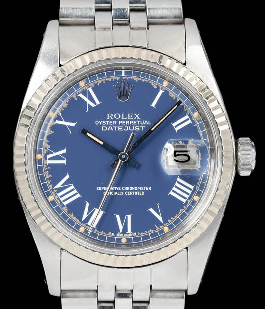 Preowned vintage Rolex Datejust 1601 'Buckley Dial' 36mm 1976 | Crown Vintage Watches