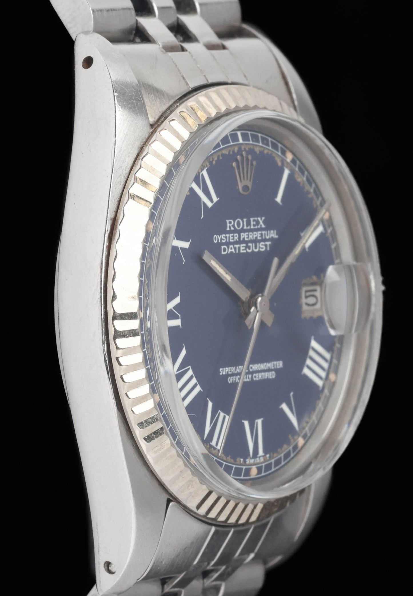 Preowned vintage Rolex Datejust 1601 'Buckley Dial' 36mm 1976 | Crown Vintage Watches