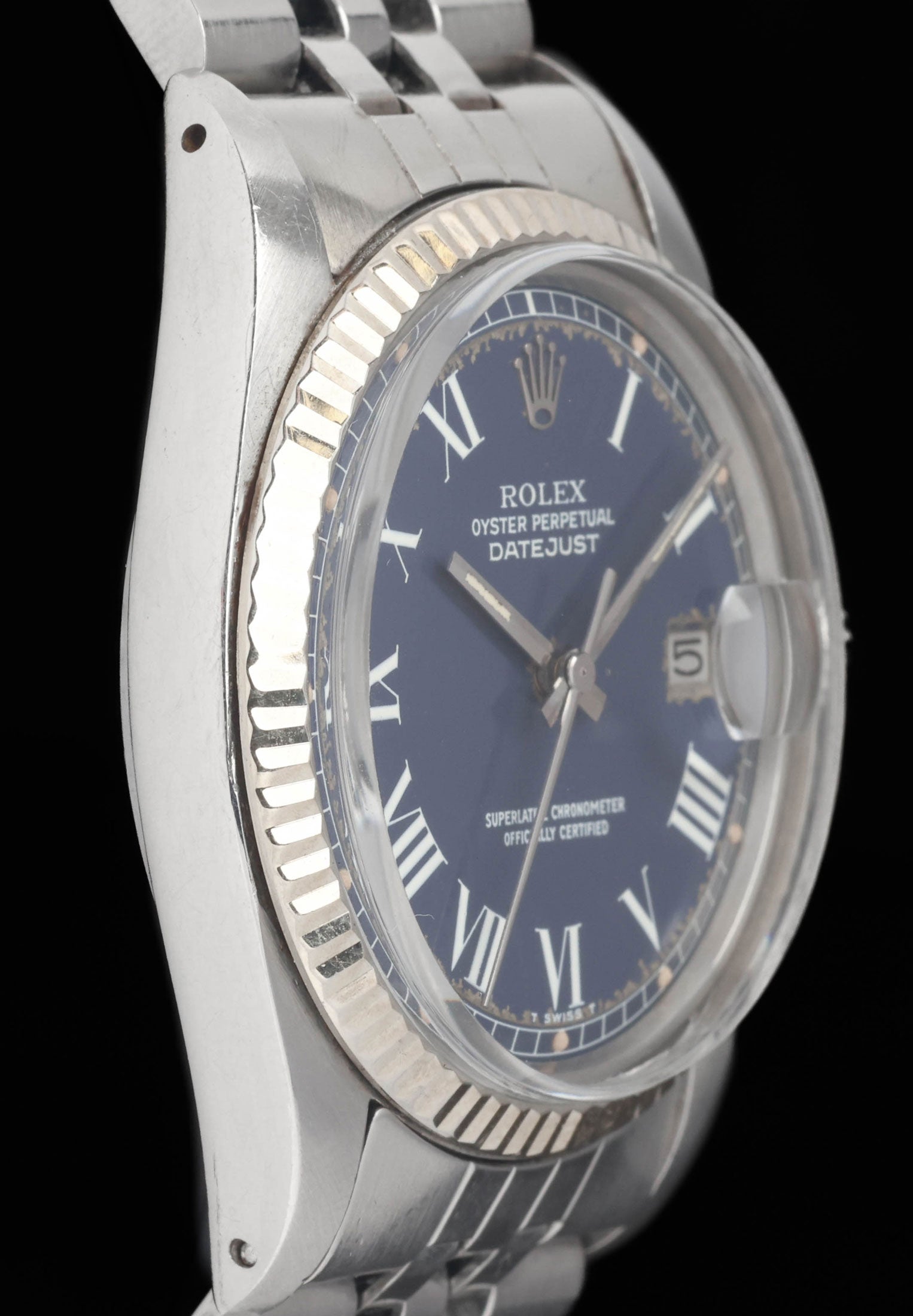 Preowned vintage Rolex Datejust 1601 'Buckley Dial' 36mm 1976 | Crown Vintage Watches