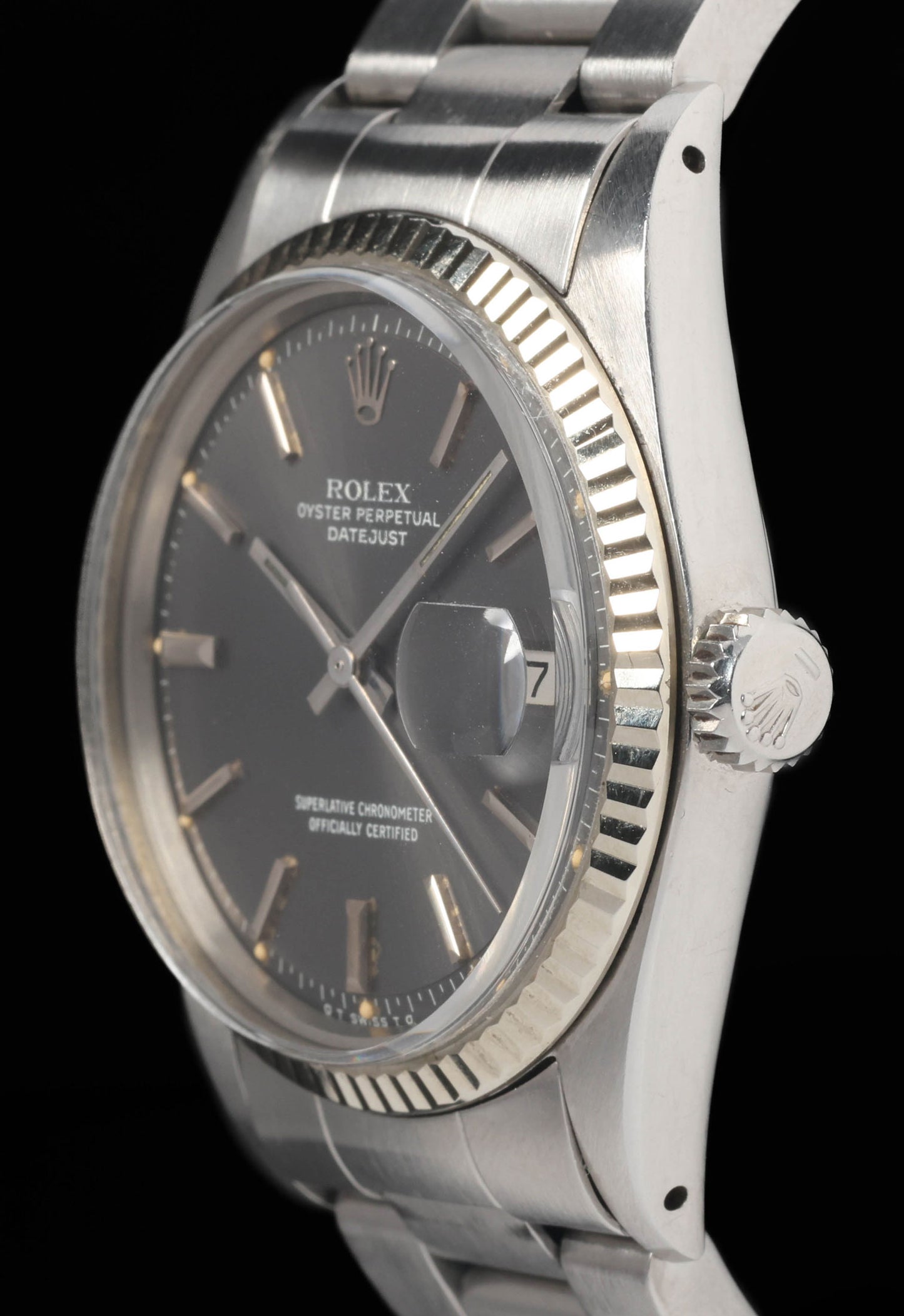 Preowned vintage Rolex Datejust 1601 'Grey Sigma Dial' 36mm 1974 | Crown Vintage Watches