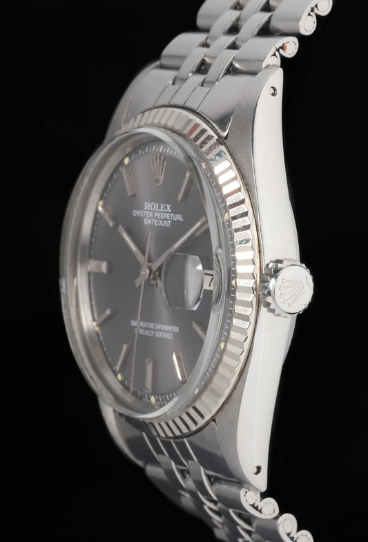 Preowned vintage Rolex Datejust 1601 'Grey Sigma Dial' 36mm 1974 | Crown Vintage Watches