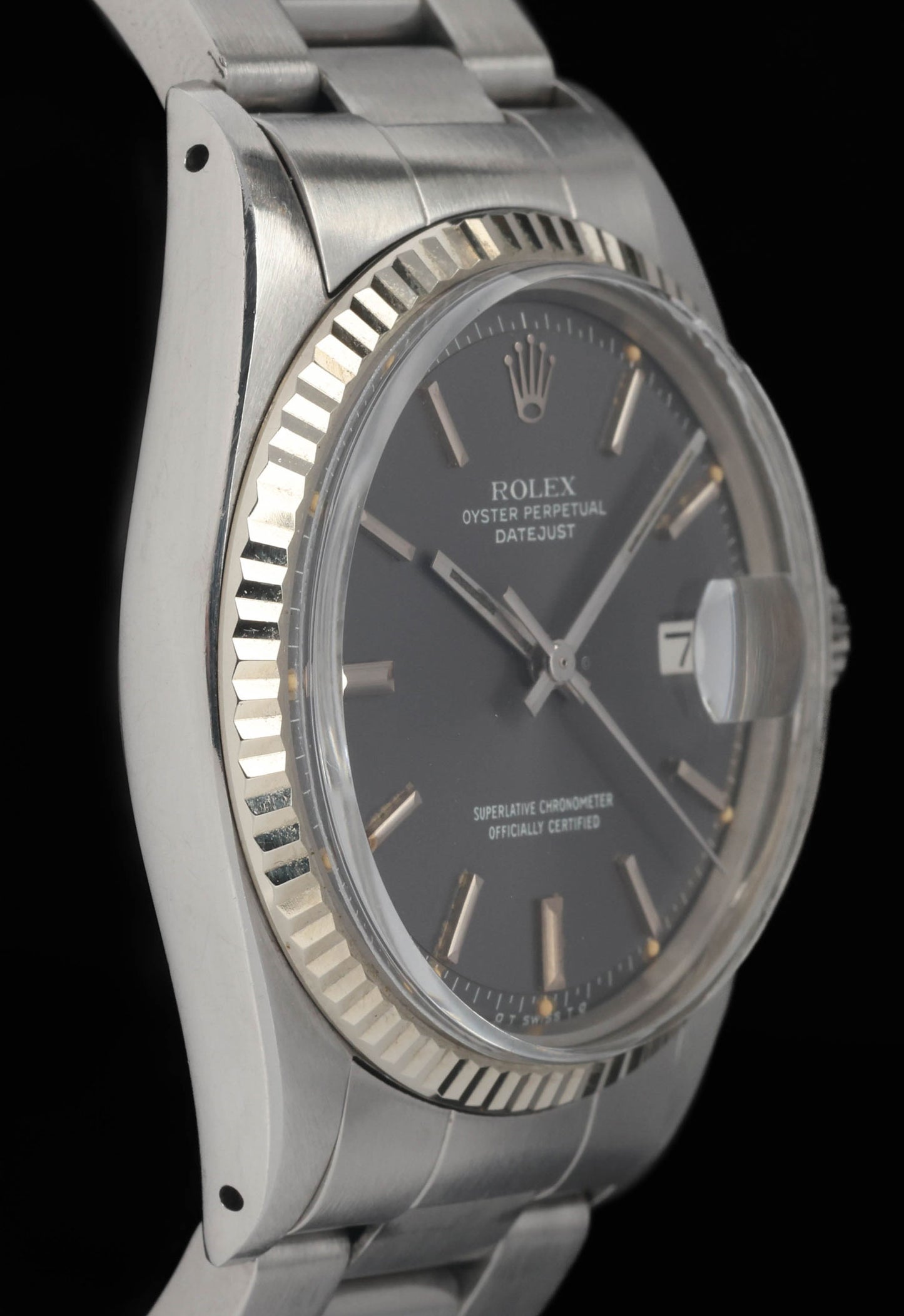 Preowned vintage Rolex Datejust 1601 'Grey Sigma Dial' 36mm 1974 | Crown Vintage Watches
