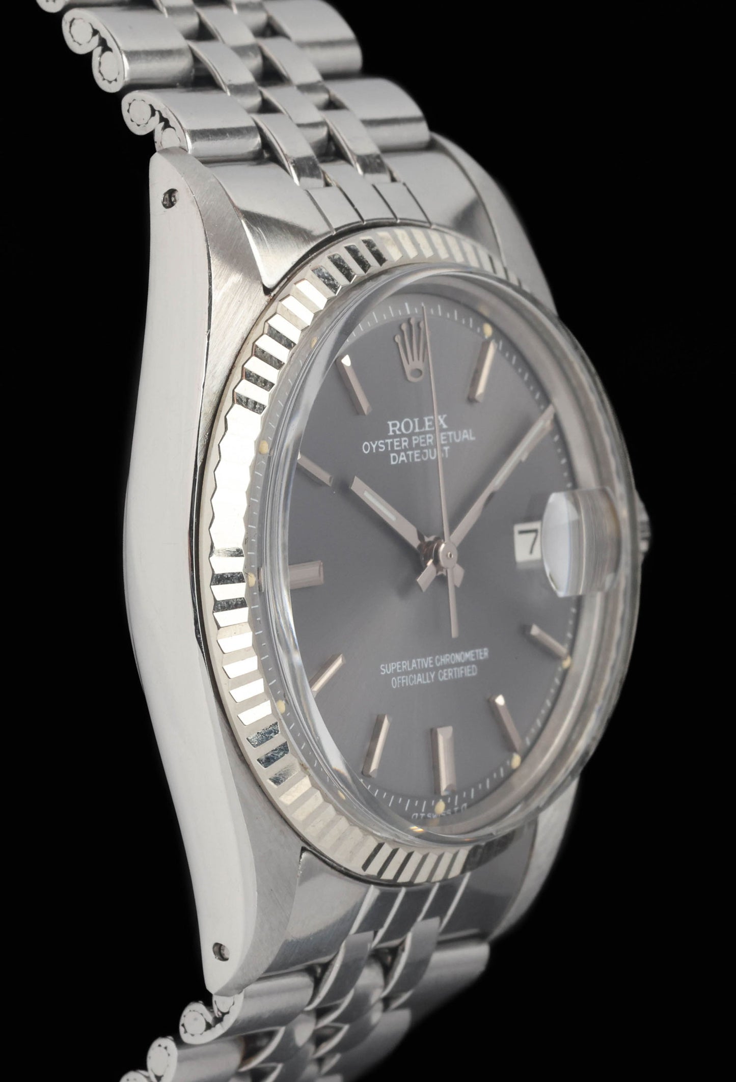 Preowned vintage Rolex Datejust 1601 'Grey Sigma Dial' 36mm 1974 | Crown Vintage Watches