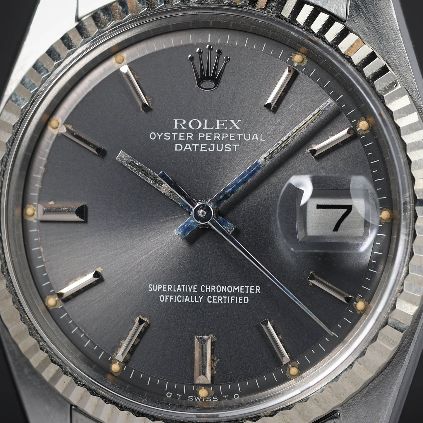 Preowned vintage Rolex Datejust 1601 'Grey Sigma Dial' 36mm 1974 | Crown Vintage Watches