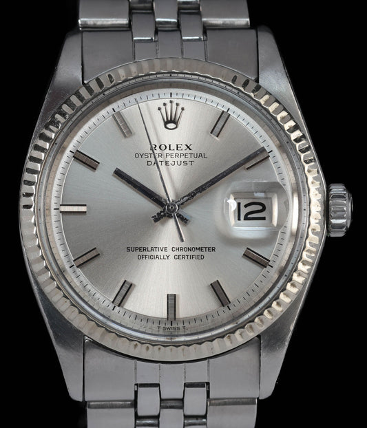 Pre-owned vintage Rolex Datejust 1601 'Non-Lume' 36MM 1972 | Crown Vintage Watches