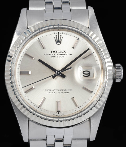 Pre-owned vintage Rolex Datejust 1601 'Non-Lumed Dial' 36mm 1969 | Crown Vintage Watches