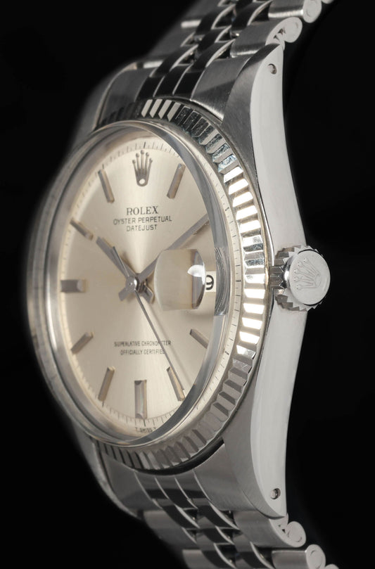 Pre-owned vintage Rolex Datejust 1601 'Non-Lumed Dial' 36mm 1969 | Crown Vintage Watches