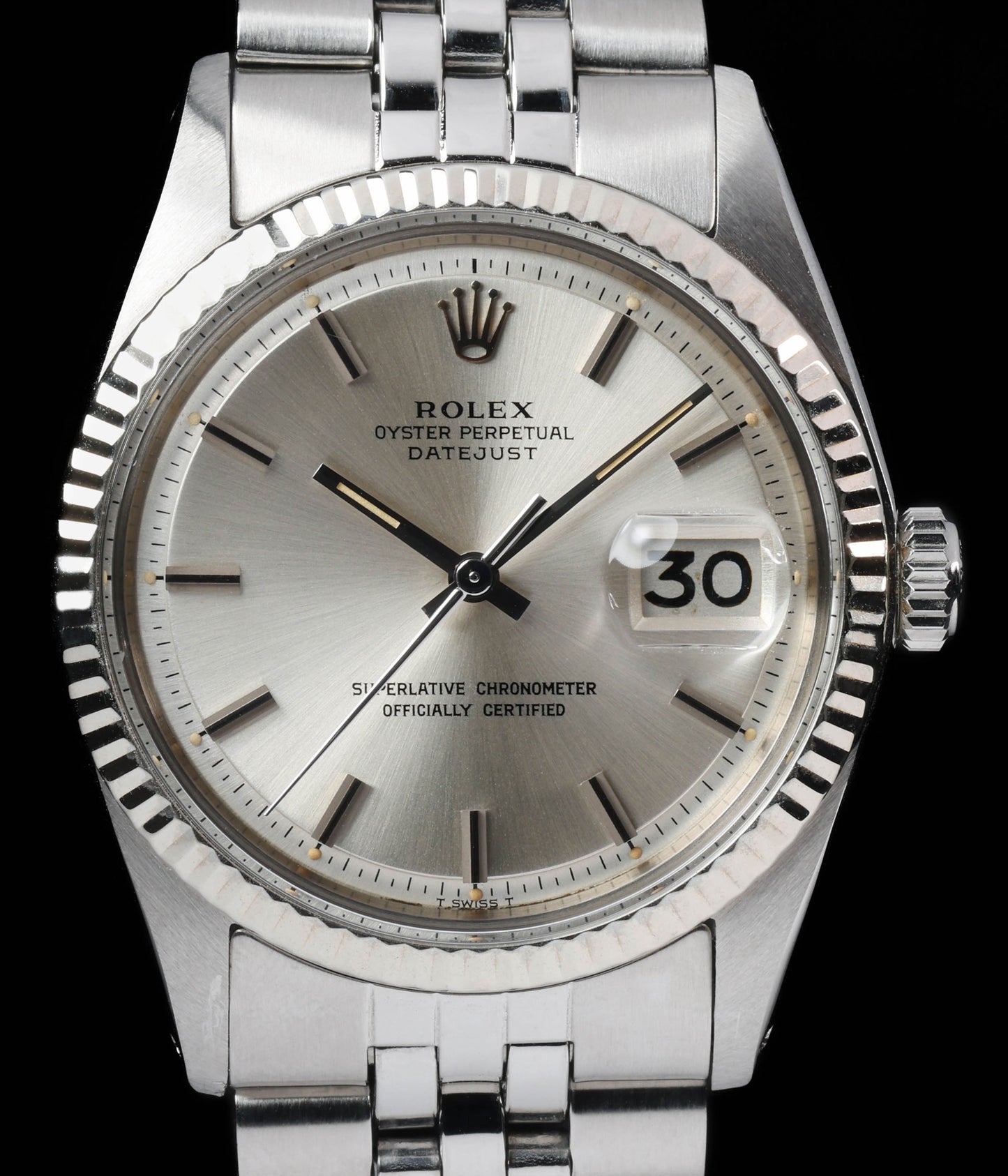 Pre-owned vintage Rolex Datejust 1601 'Pie-Pan' 36mm 1972 | Crown Vintage Watches