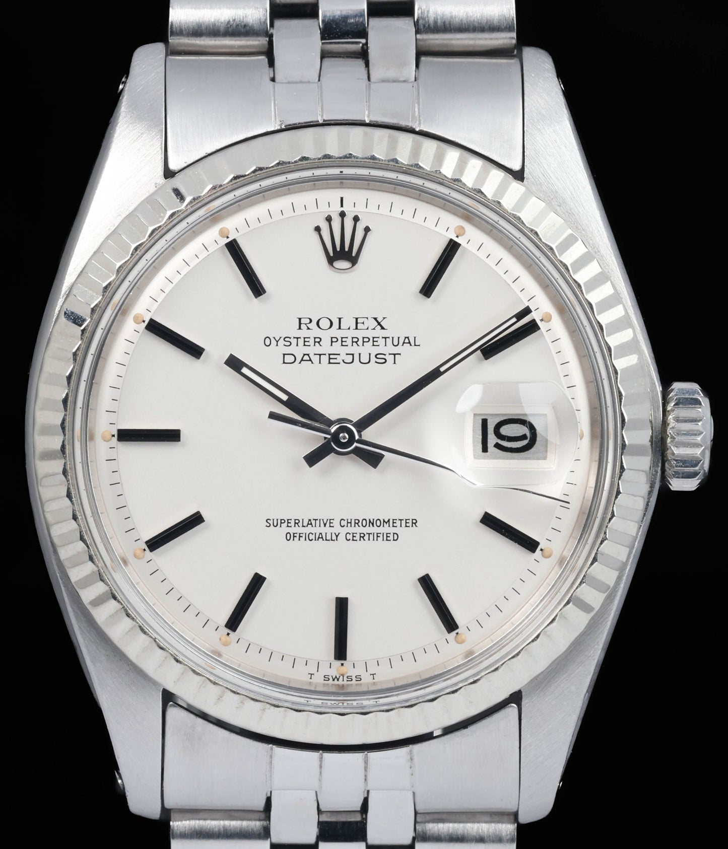 Pre-owned vintage Rolex Datejust 1601 'Pie Pan' 36mm 1976 | Crown Vintage Watches