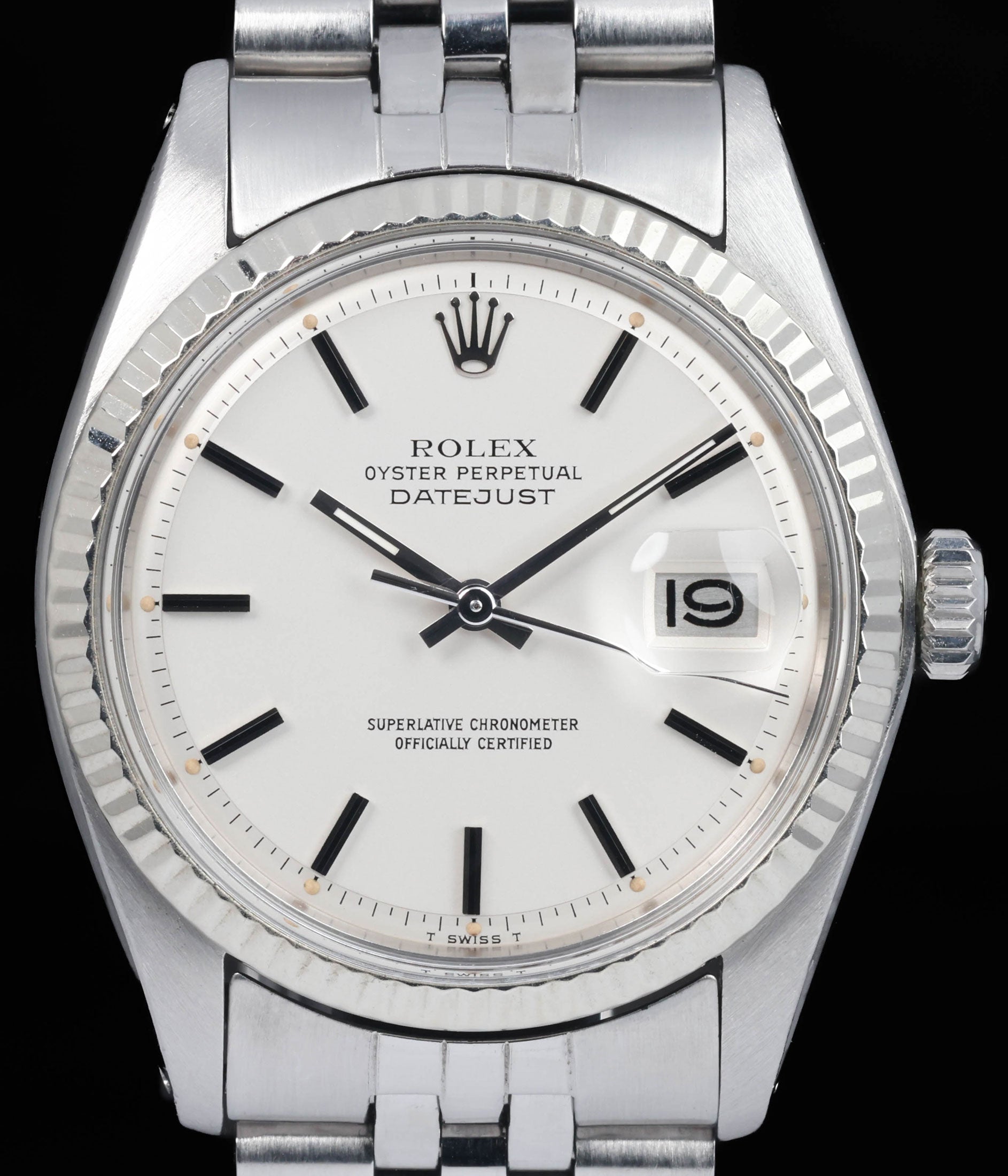 Pre-owned vintage Rolex Datejust 1601 'Pie Pan' 36mm 1976 | Crown Vintage Watches