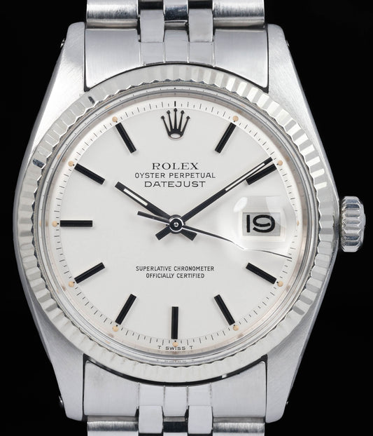 Pre-owned vintage Rolex Datejust 1601 'Pie Pan' 36mm 1976 | Crown Vintage Watches