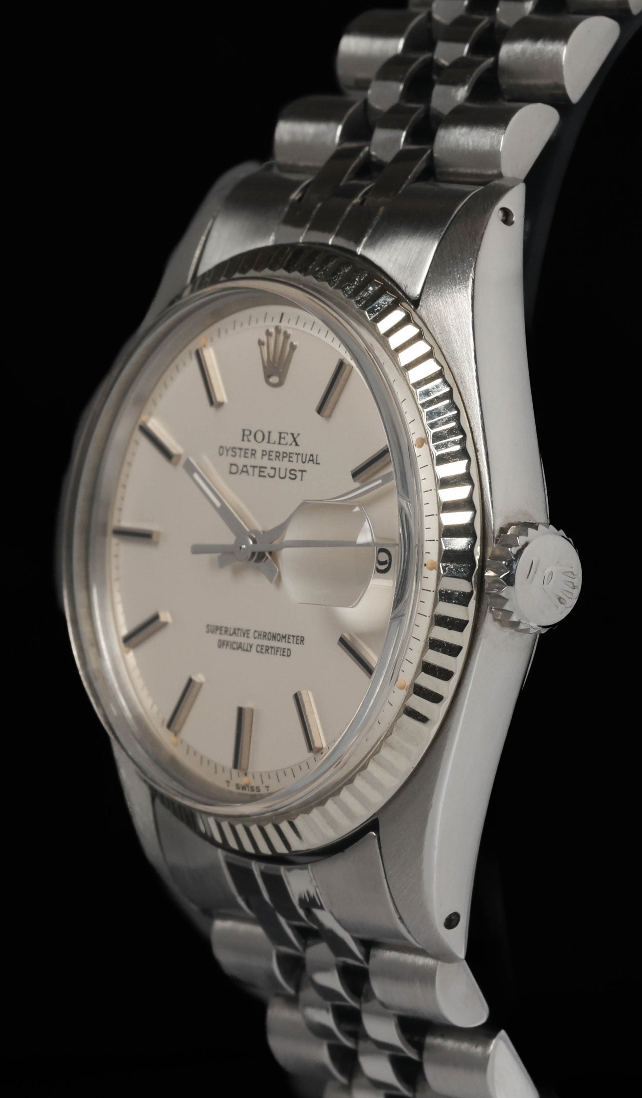 Pre-owned vintage Rolex Datejust 1601 'Pie Pan' 36mm 1976 | Crown Vintage Watches