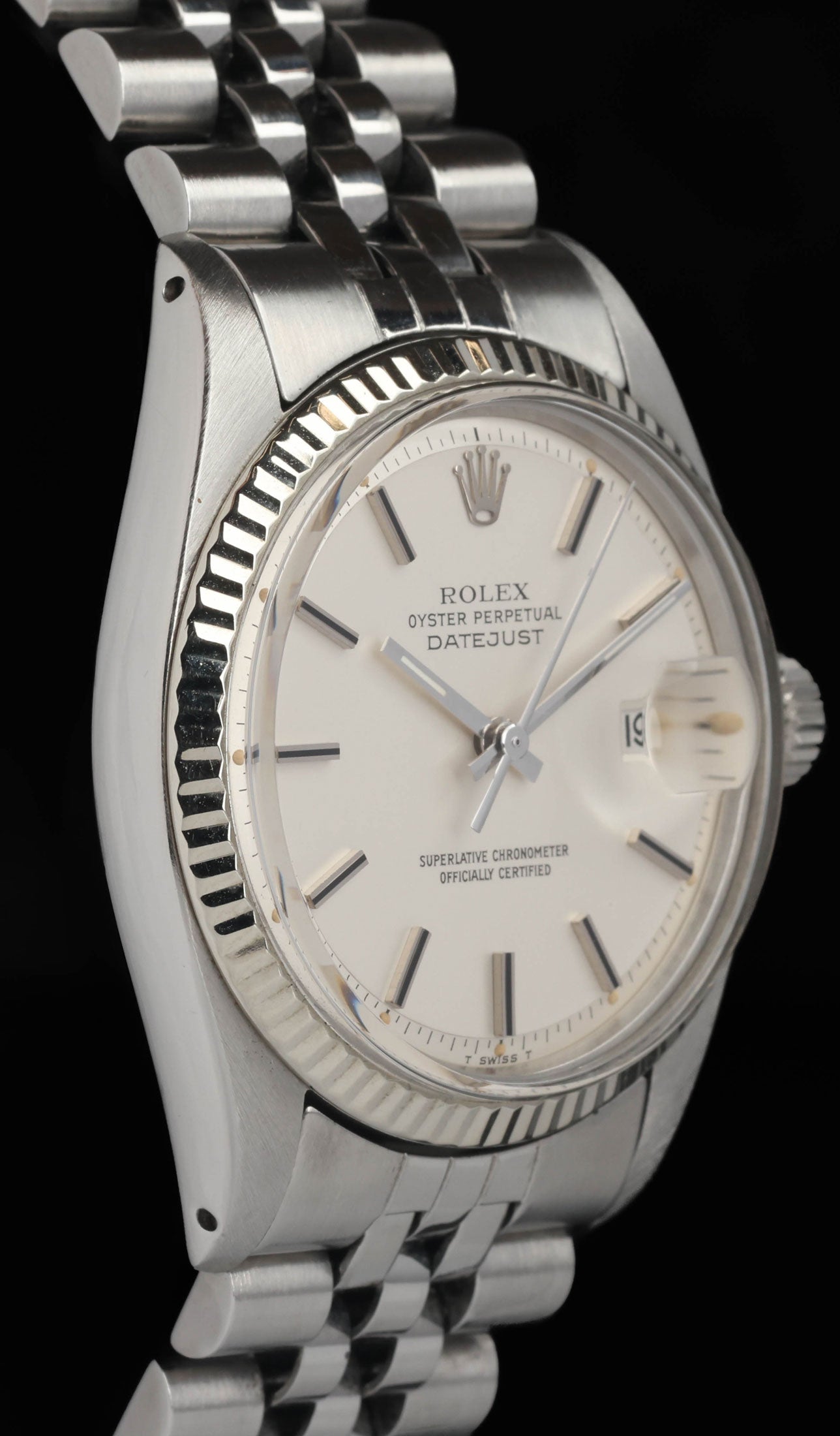 Pre-owned vintage Rolex Datejust 1601 'Pie Pan' 36mm 1976 | Crown Vintage Watches