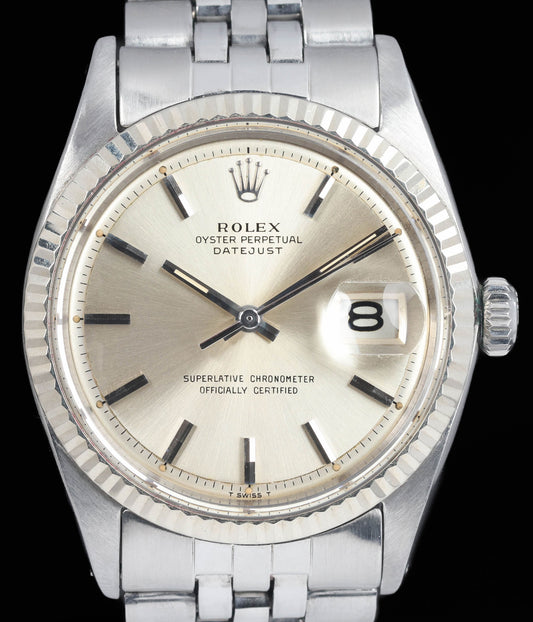 Preowned vintage Rolex Datejust 1601 'Pie-Pan' 36mm 1963 | Crown Vintage Watches