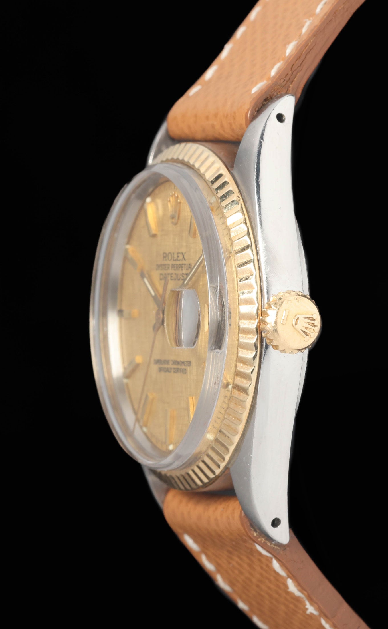 Preowned vintage Rolex Datejust 1601 Two Tone Linen Dial 36mm 1978 | Crown Vintage Watches
