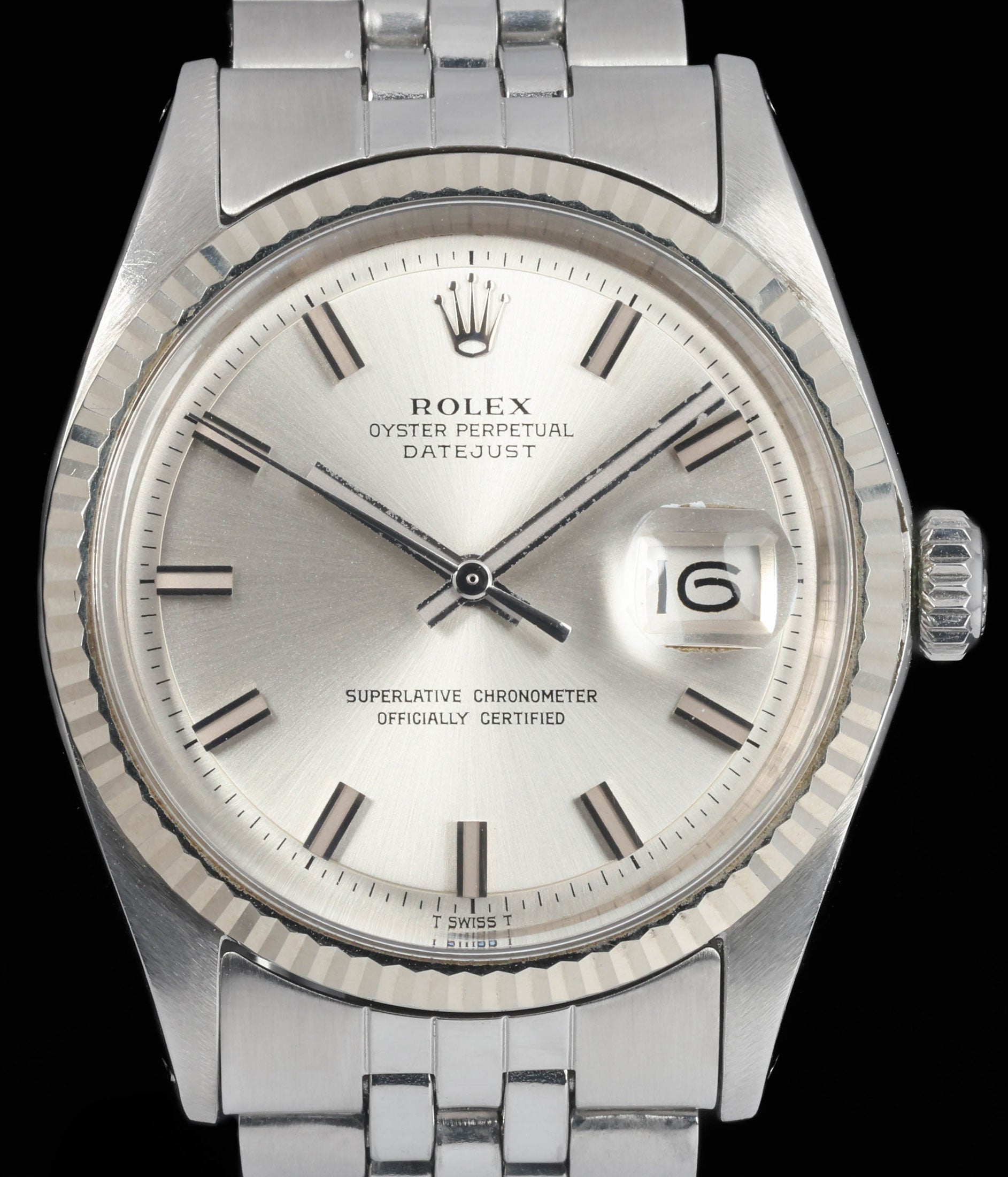 Pre-owned vintage Rolex Datejust 1601 'Wide-Boy' 36mm 1971 | Crown Vintage Watches