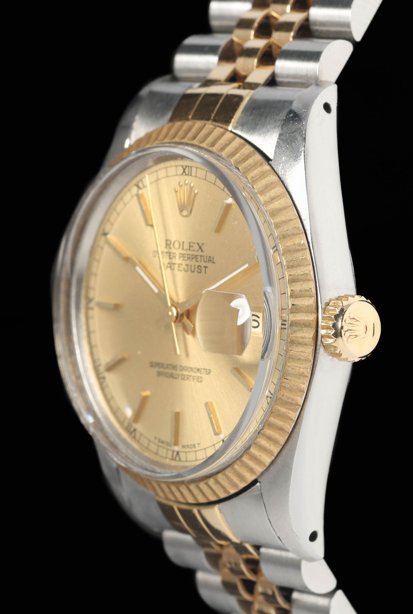 Preowned vintage Rolex Datejust 16013 'Champagne Dial' 36mm 1987 Box & Papers | Crown Vintage Watches