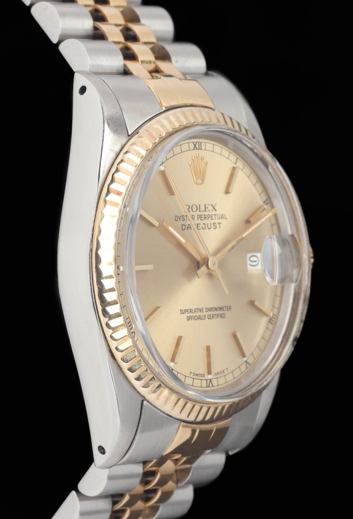 Champagne Racing Dial Rolex Datejust 16013 'Champagne Dial' 36mm 1988 – Crown Vintage Watches