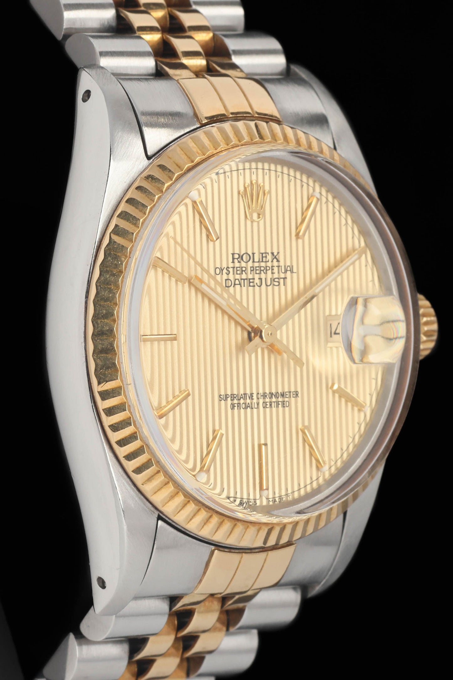 Preowned vintage Rolex Datejust 16013 'Tapestry Dial' 36mm 1984 | Crown Vintage Watches