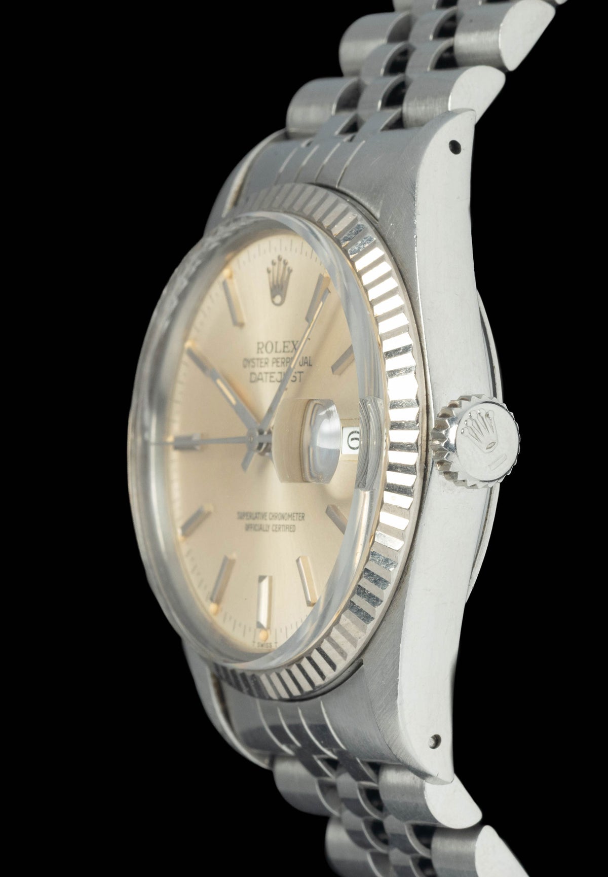 Preowned vintage Rolex Datejust 16014 'Silver Dial'  36MM 1984 Papers | Crown Vintage Watches