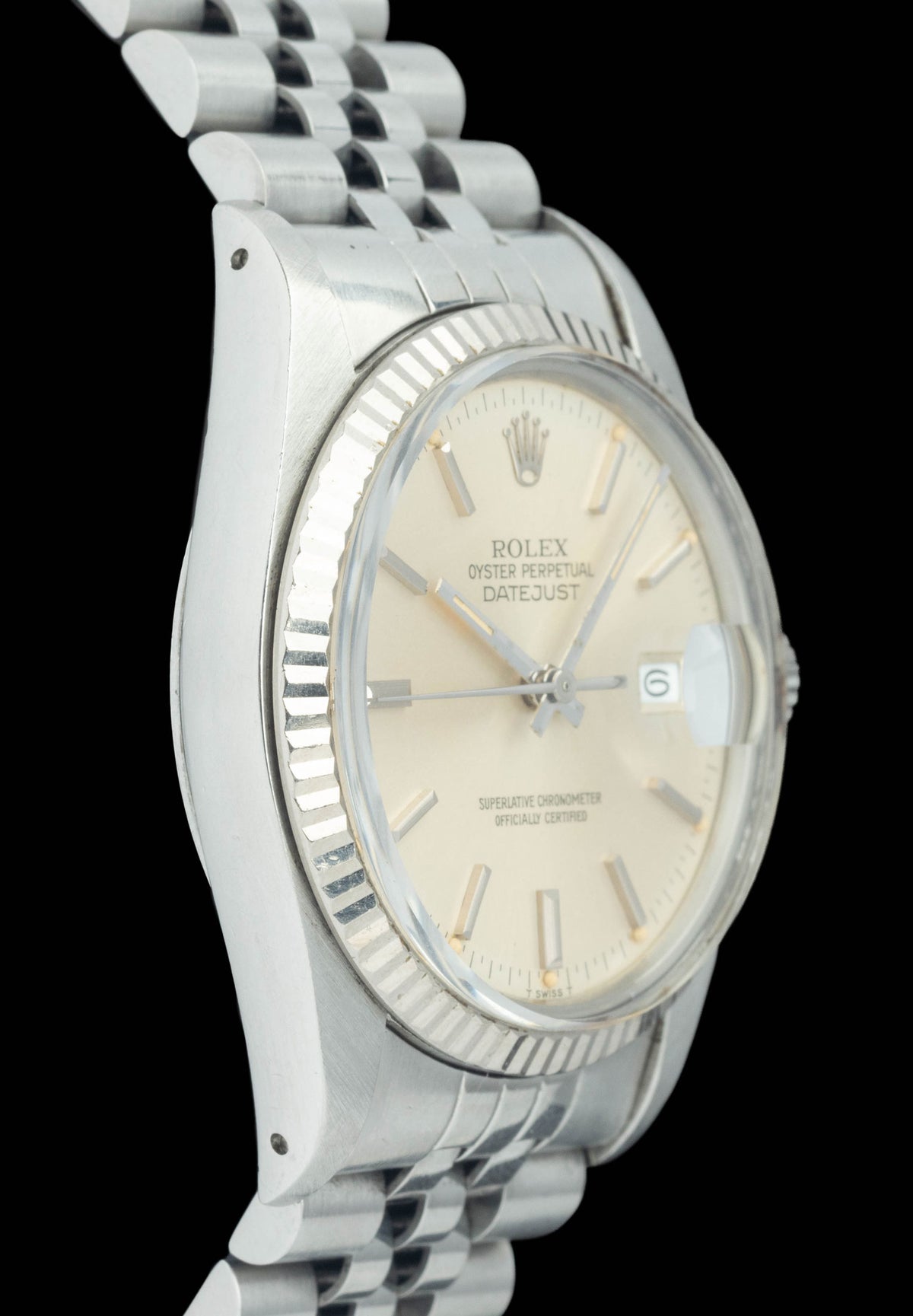 Preowned vintage Rolex Datejust 16014 'Silver Dial'  36MM 1984 Papers | Crown Vintage Watches
