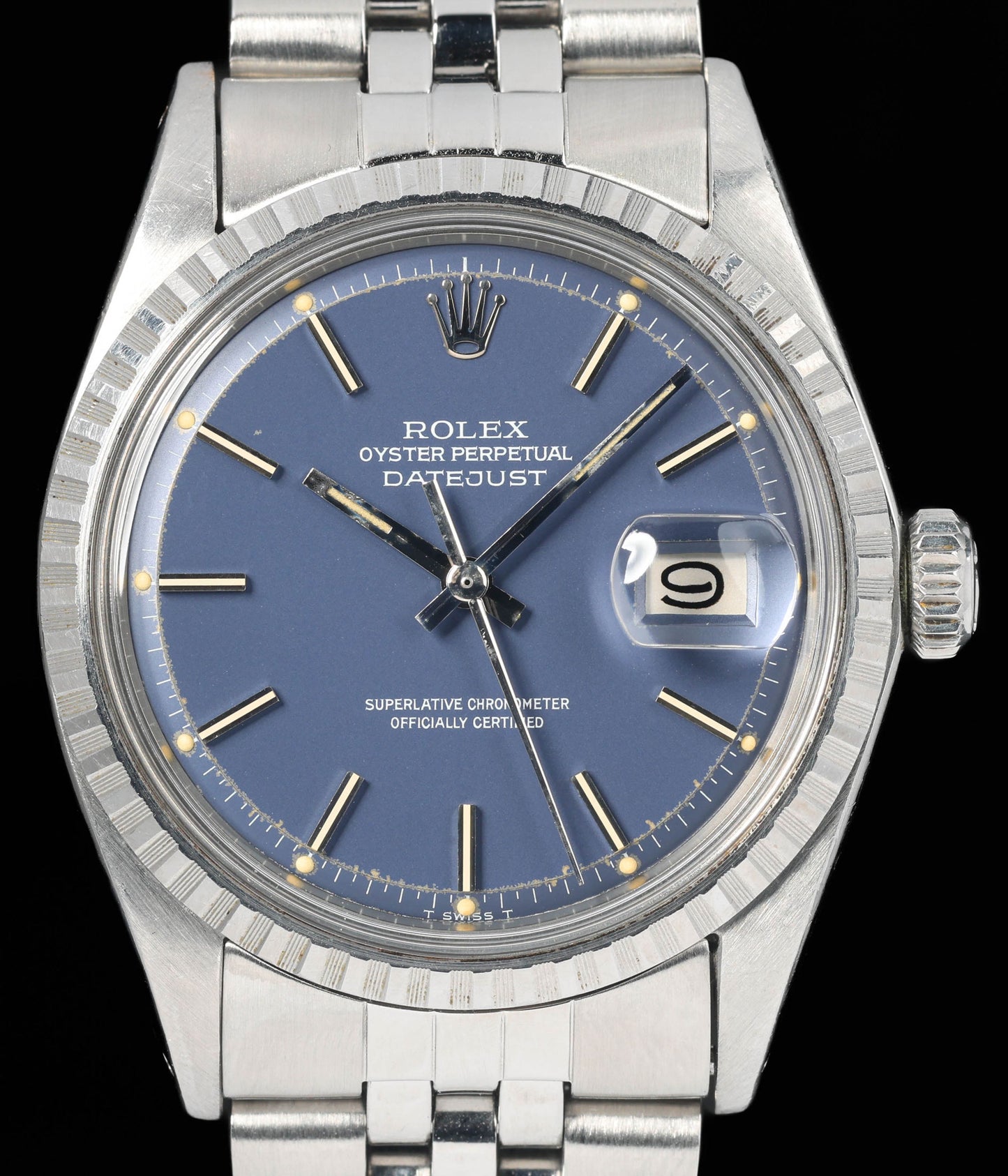 Preowned vintage Rolex Datejust 1603 'Blue Dial' 36mm 1970 | Crown Vintage Watches