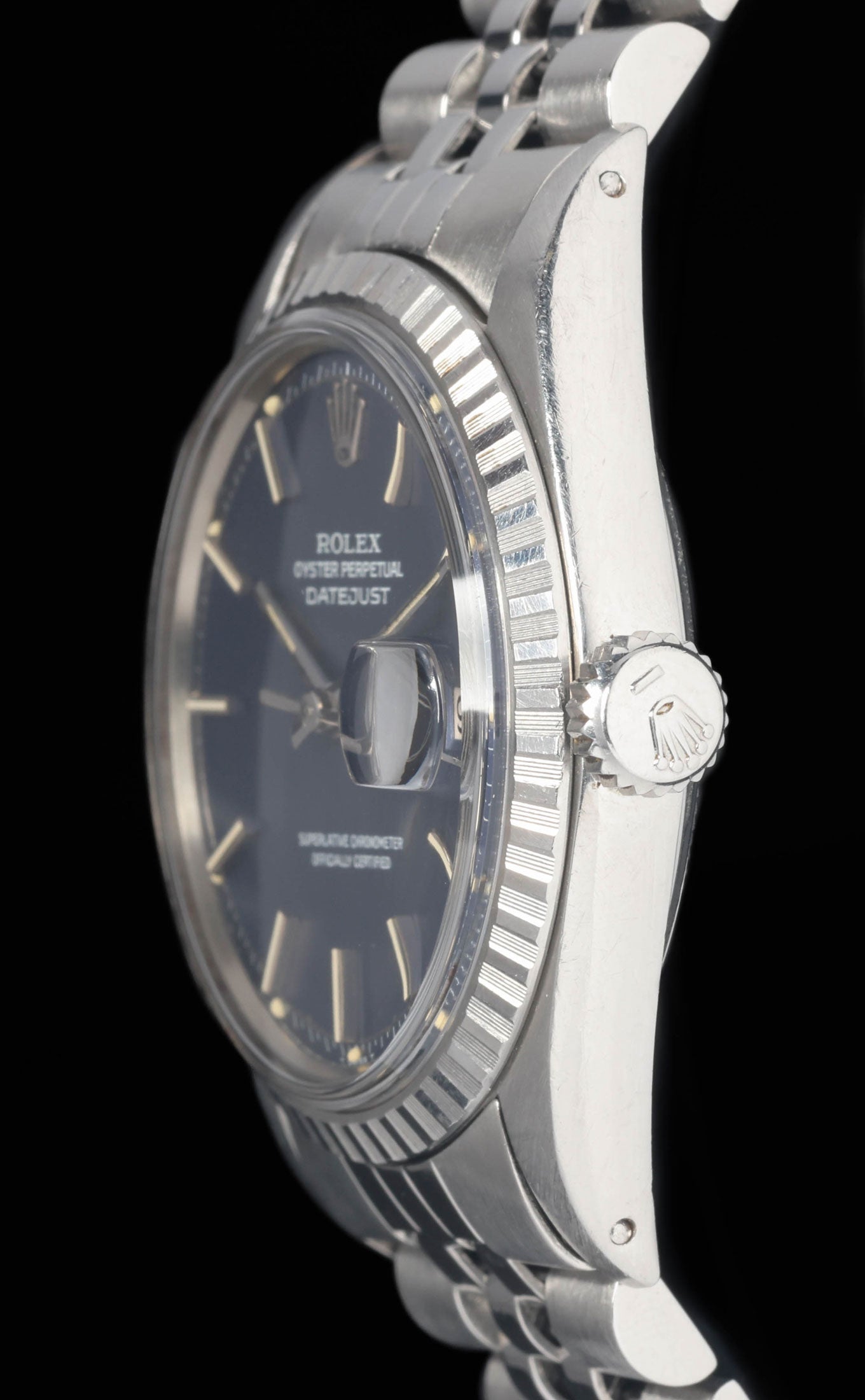 Preowned vintage Rolex Datejust 1603 'Blue Dial' 36mm 1970 | Crown Vintage Watches