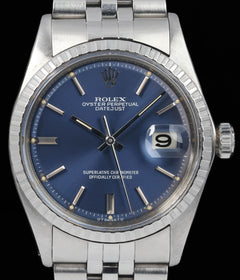 Rolex Datejust 1603 Blue 'Sigma Dial' 36MM 1970s