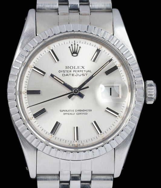 Preowned vintage Rolex Datejust 1603 'Silver Dial' 36MM 1973 | Crown Vintage Watches