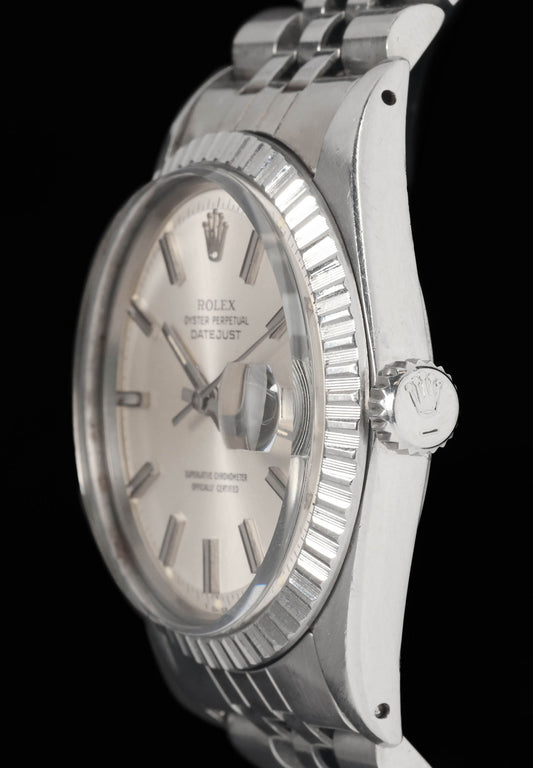 Preowned vintage Rolex Datejust 1603 'Silver Dial' 36MM 1973 | Crown Vintage Watches