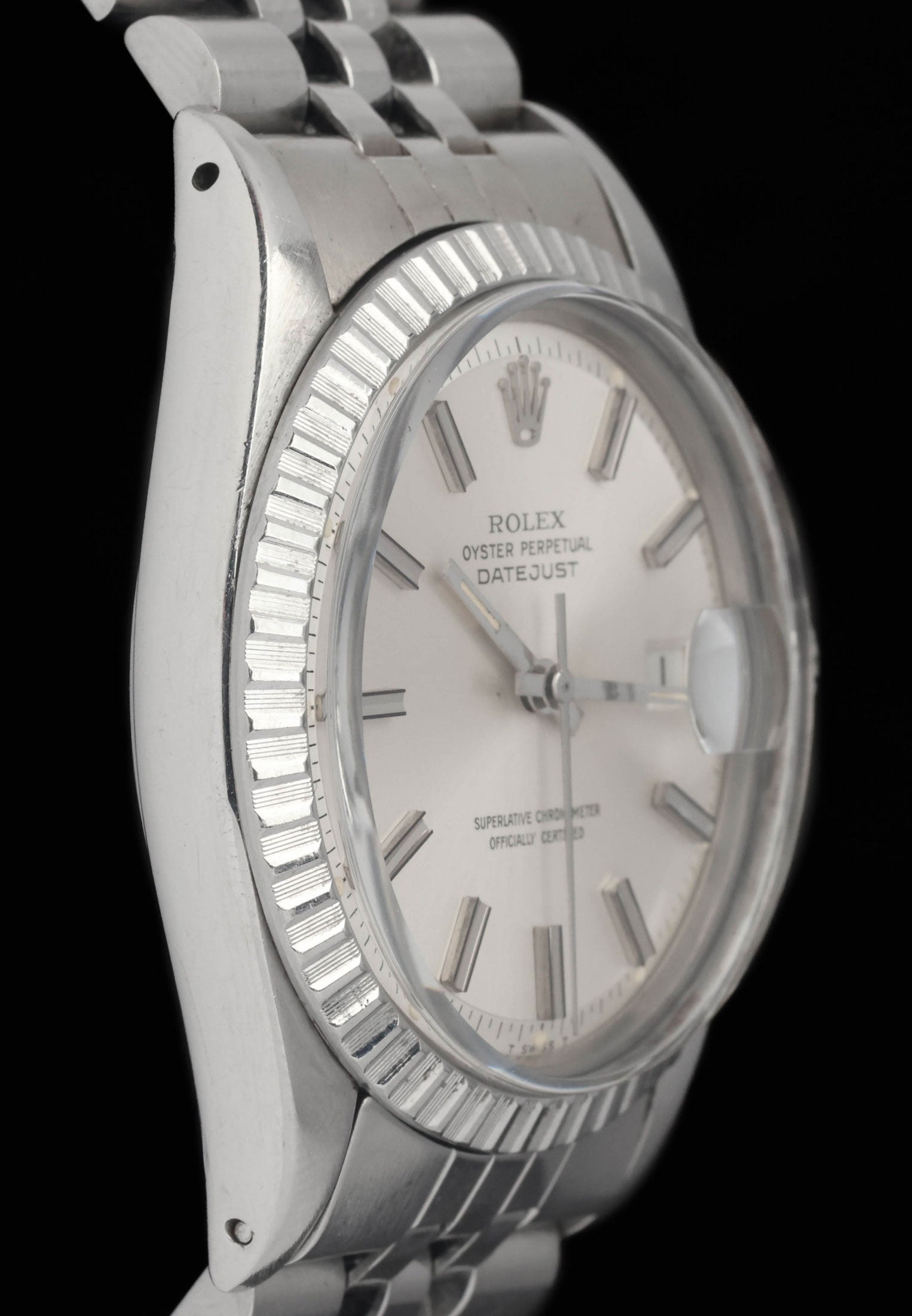 Preowned vintage Rolex Datejust 1603 'Silver Dial' 36MM 1973 | Crown Vintage Watches