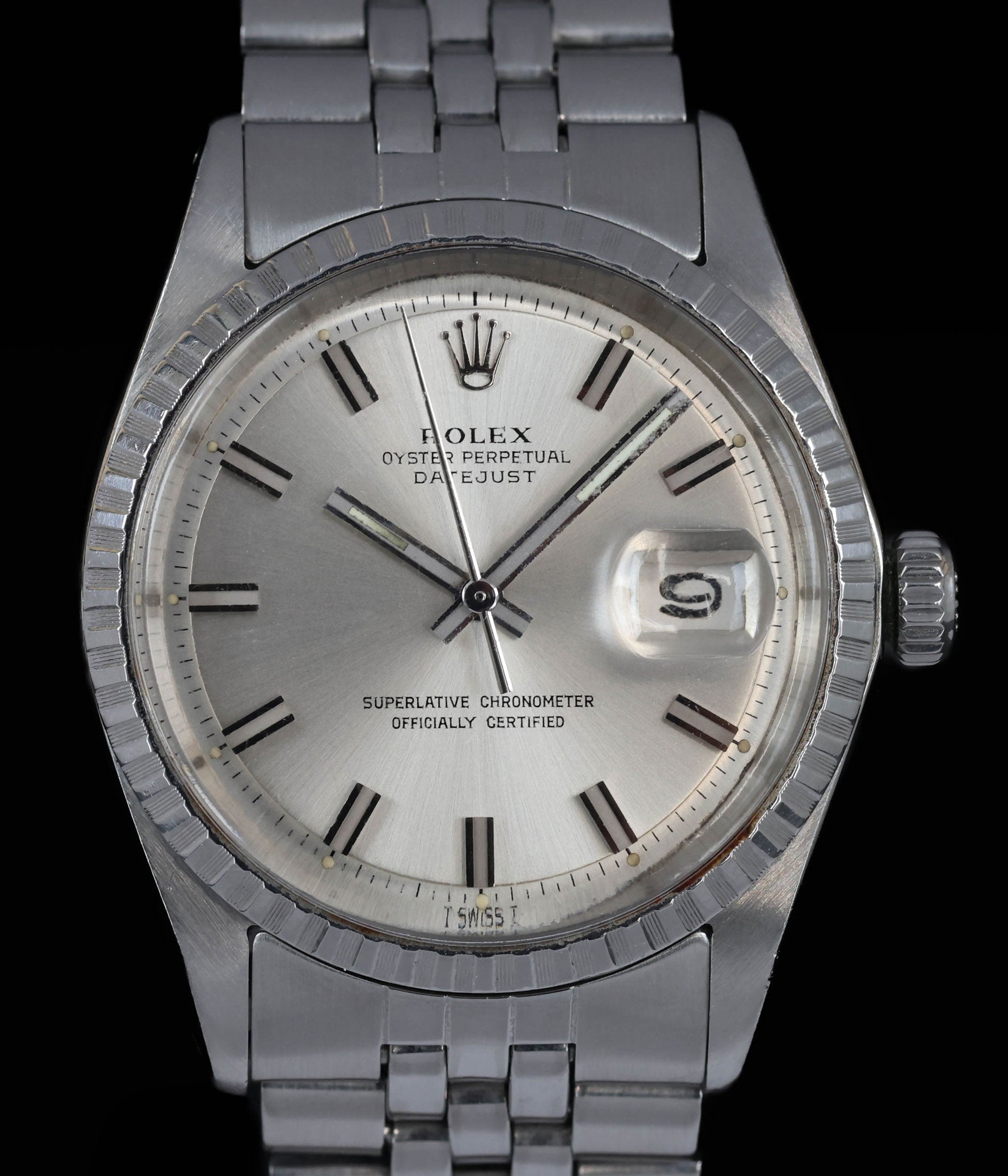 Pre-owned vintage Rolex Datejust 1603 'Wide Boy' 36mm 1970  | Crown Vintage Watches