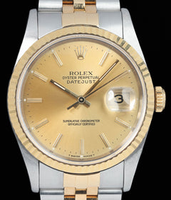Rolex Datejust 16233 Champagne Dial Two-Tone 36MM 1993