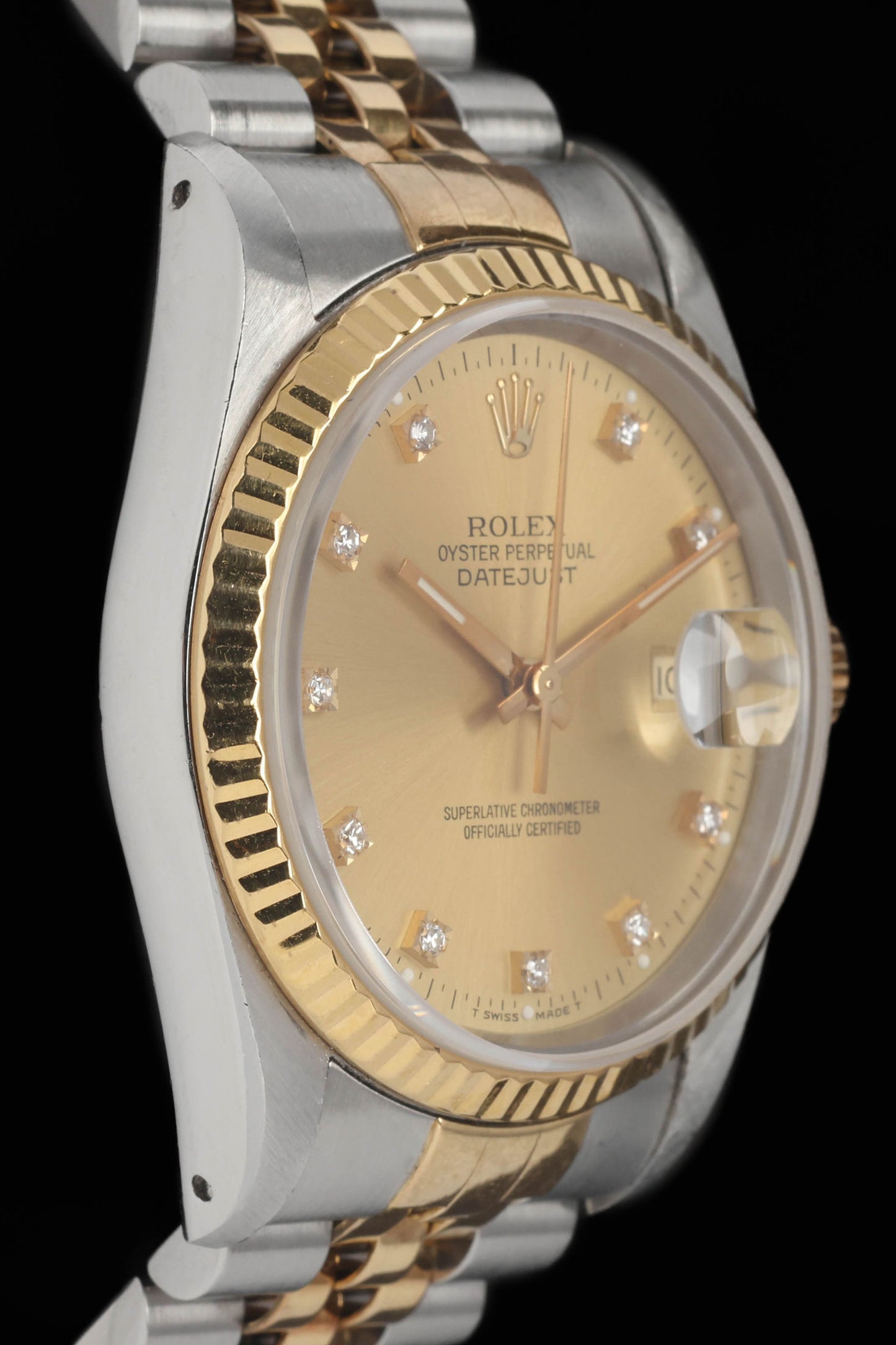 Preowned vintage Rolex Datejust 16233 Diamond Dial 36mm 1991  | Crown Vintage Watches