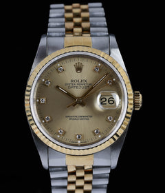 Rolex Datejust 36MM Champagne Dial 16233G 1990