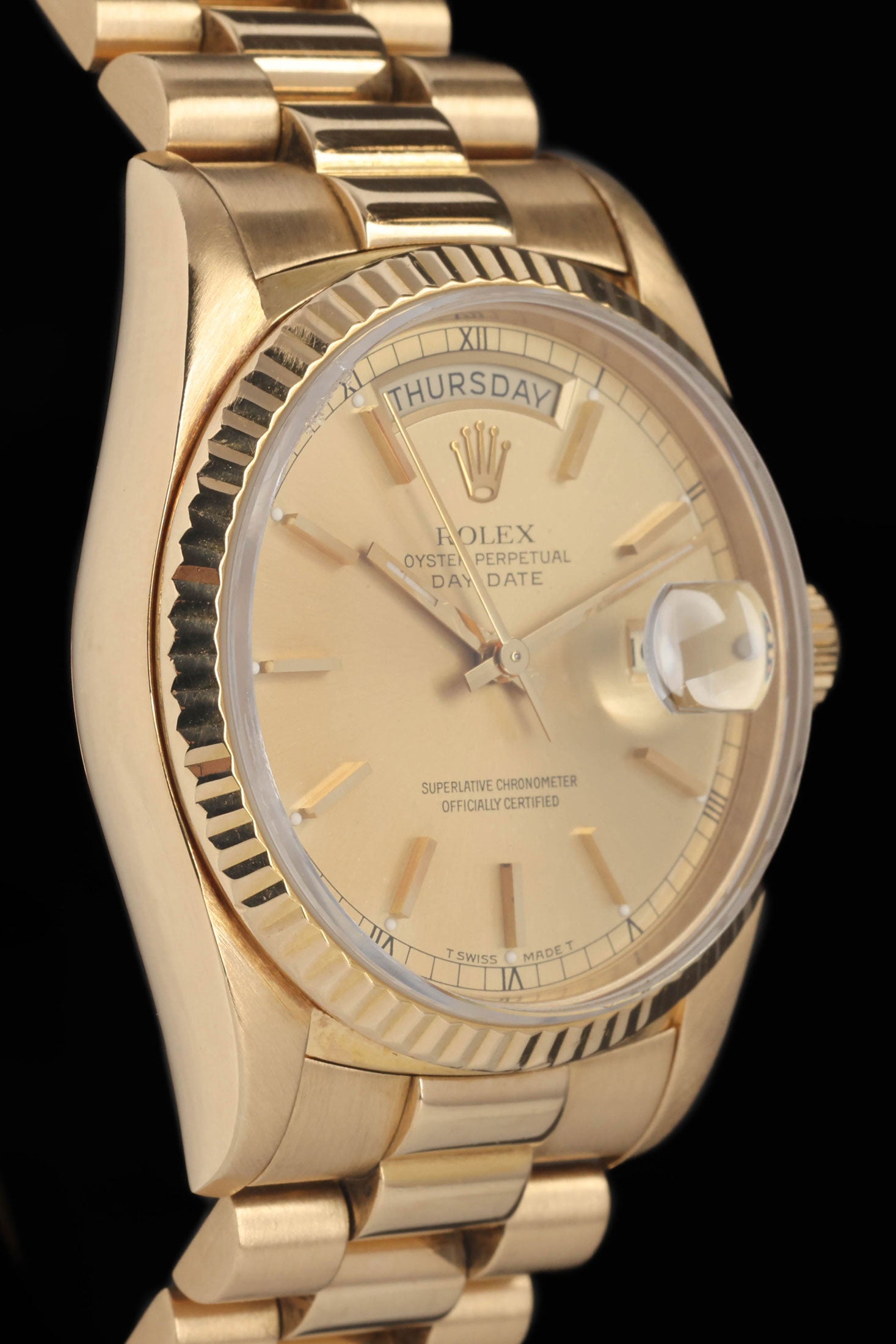 Pre-owned vintage Rolex Day Date 18238 Champagne Dial 36MM 1988 | Crown Vintage Watches