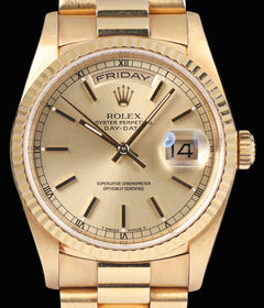 Rolex Day Date 18238 Champagne Dial 36MM 1989