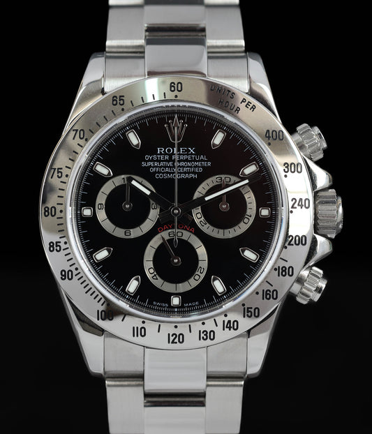 Vintage Rolex Daytona 116520 40mm Black Dial 2006 | Full Set | Crown Vintage Watches