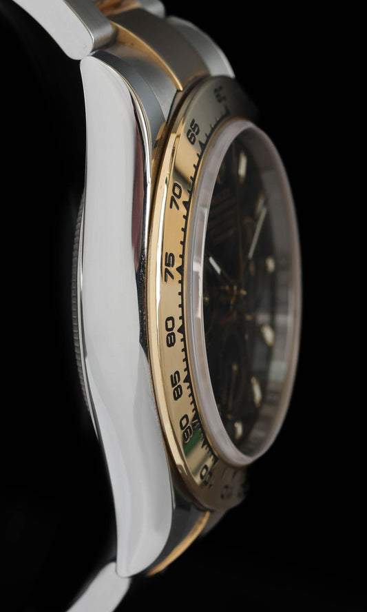 Pre-owned Rolex Daytona 40MM 116503 Black Dial Yellow Gold 2017 | Crown Vintage Watches