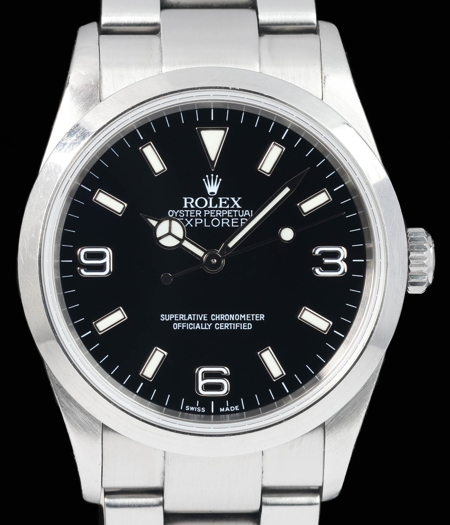Preowned vintage Rolex Explorer I 114270 36mm 2006 Box & Papers | Crown Vintage Watches