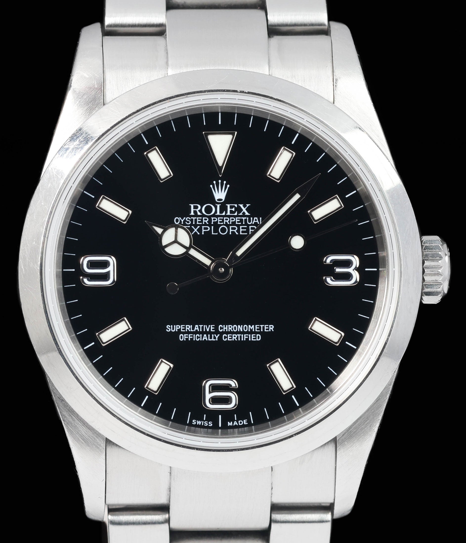 Preowned vintage Rolex Explorer I 114270 36mm 2006 Box & Papers | Crown Vintage Watches