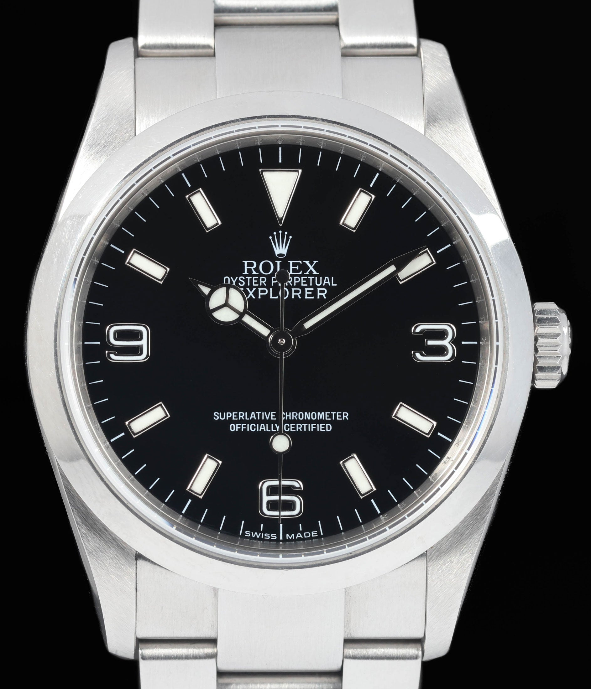 Preowned vintage Rolex Explorer I 114270 36mm 2009 Box & Papers | Crown Vintage Watches