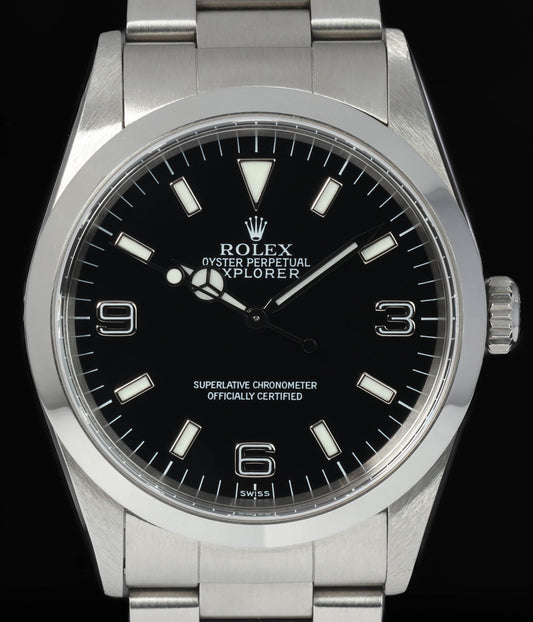Pre-owned vintage Rolex Explorer I 14270 36MM 1999 | Box & Papers | Crown Vintage Watches