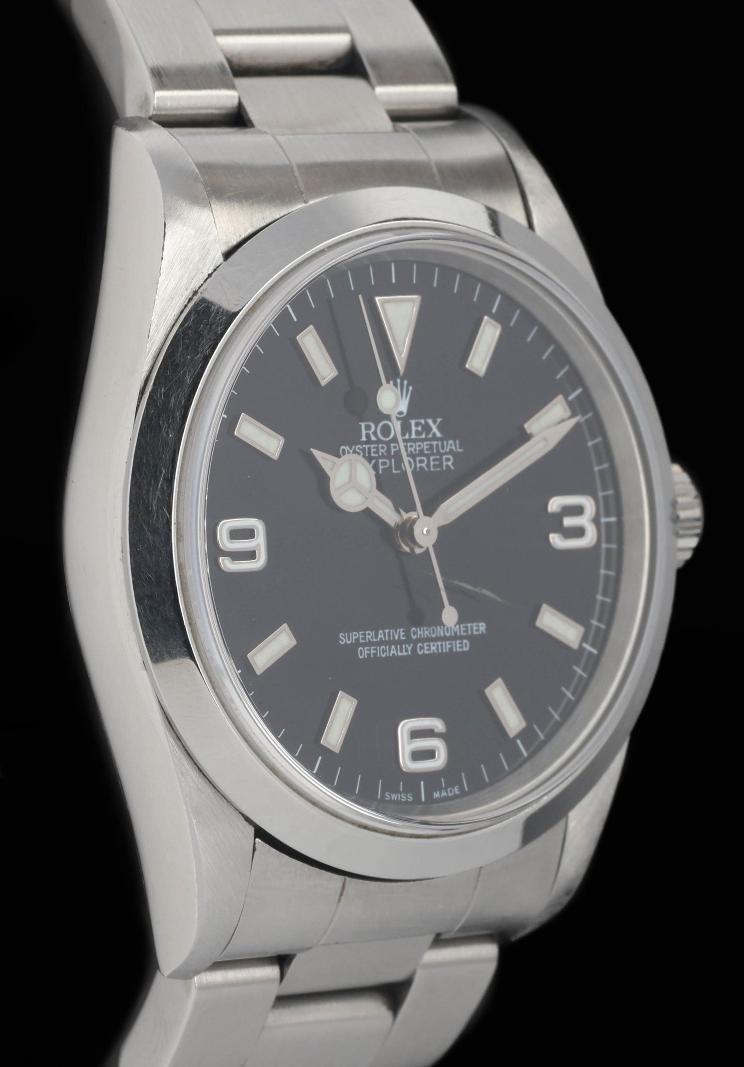 Preowned vintage Rolex Explorer I 14270 36MM 1999  Box & Papers | Crown Vintage Watches