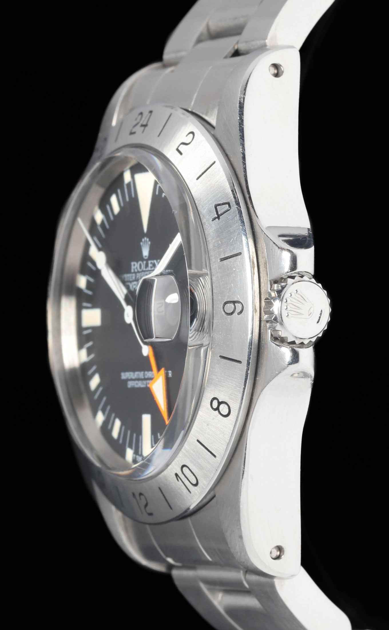 Preowned vintage Rolex Explorer II 1655 ‘Freccione’ 40mm 1972 | Crown Vintage Watches